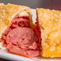 Pastel de calabresa